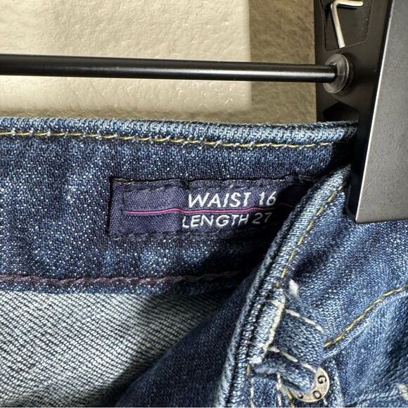 Vigoss The Thompson Tomboy Distressed Skinny Jeans Dark Wash Plus Size 16 - Picture 4 of 8